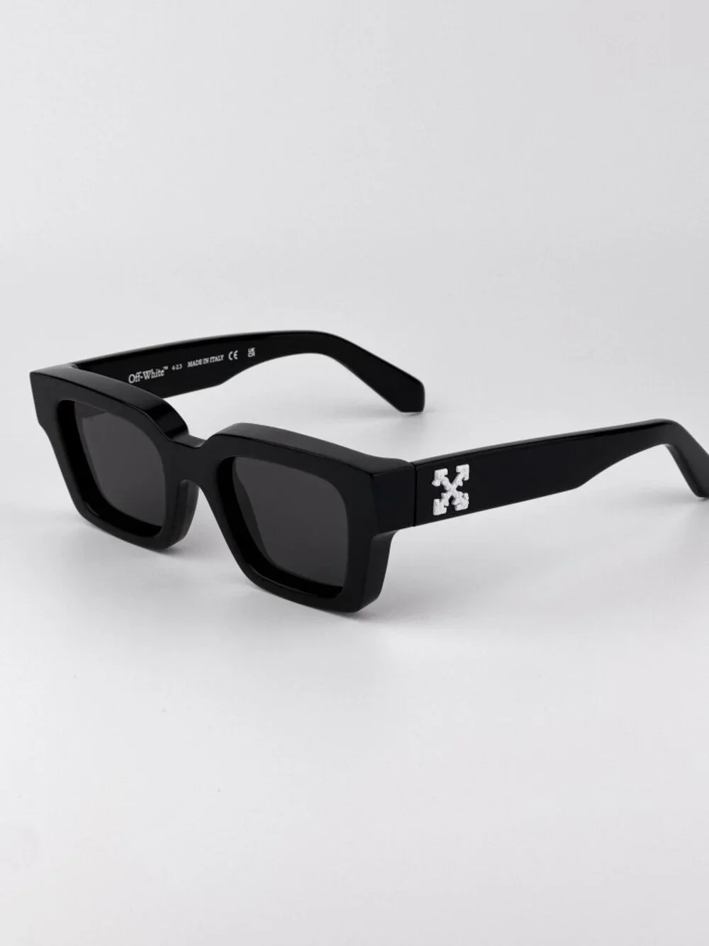 OFF-WHITE OERI008 VIRGIL 1007 BLACK SQUARE DARK GREY SUNGLASSES